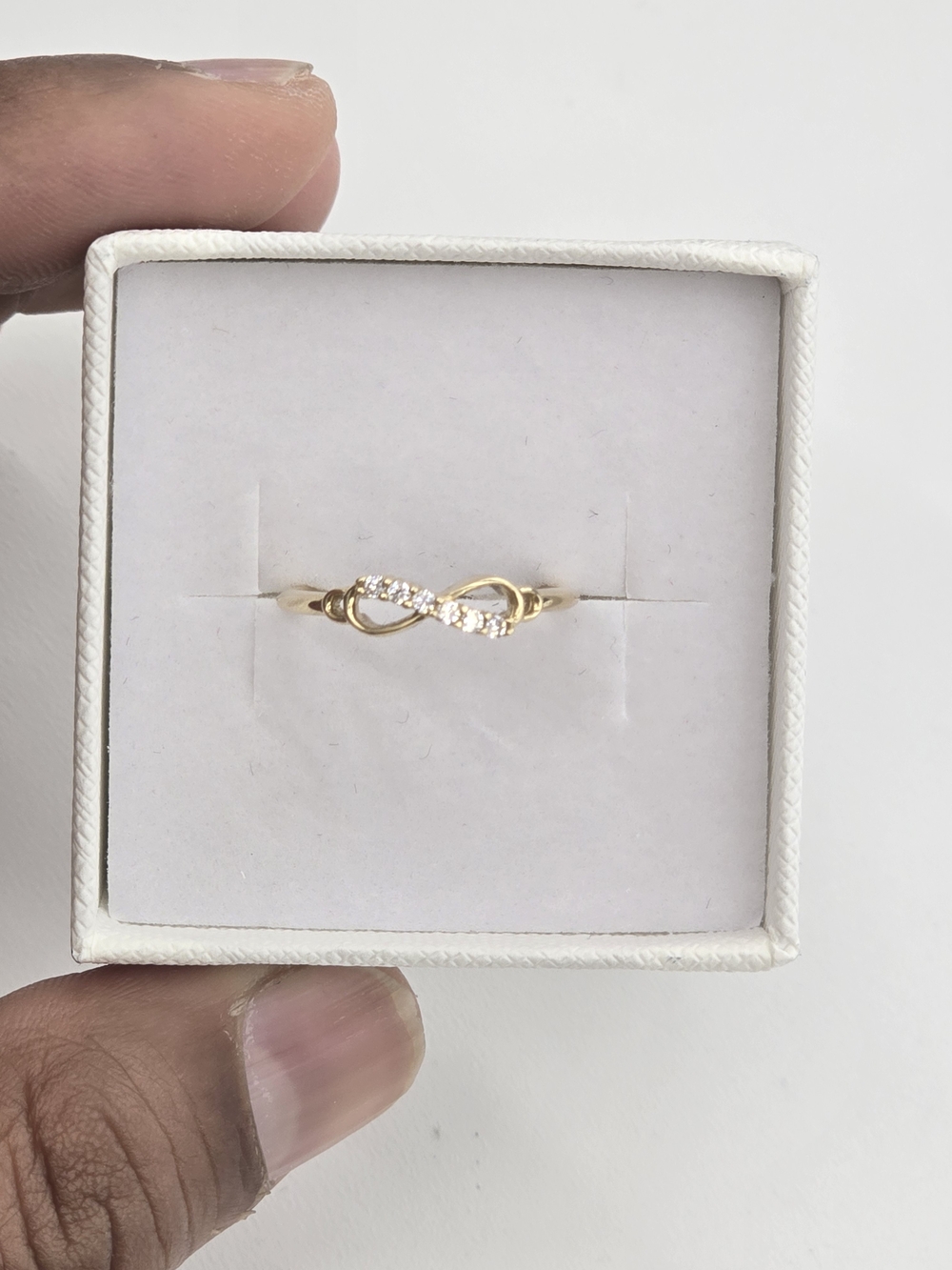 14kt Real Gold Infinity Ring For Women